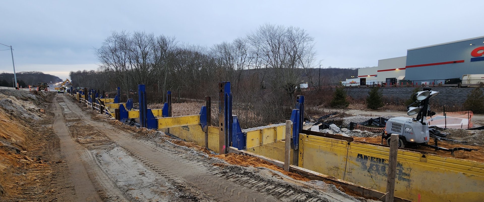Retaining Wall 105 - Site 5 Slide Rail System
